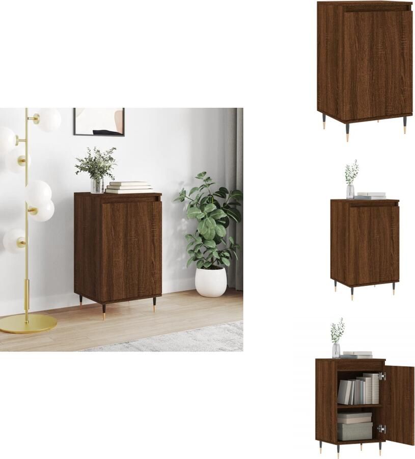 VidaXL Dressoir Dressoirs Kast Wandkast Dressoir 40x35x70 cm bewerkt hout bruineikenkleurig