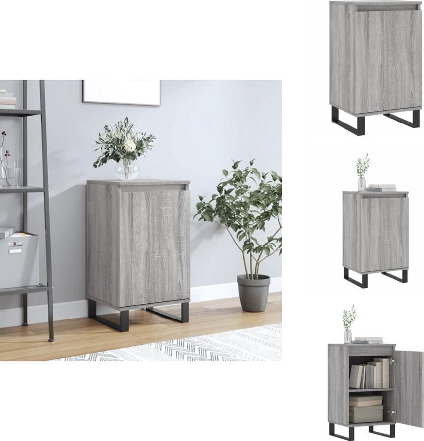 VidaXL Dressoir Trendy Meubelen Afmetingen- 40 x 35 x 70 cm Kleur- Grijs Sonoma Eiken Keukenkast - Foto 2
