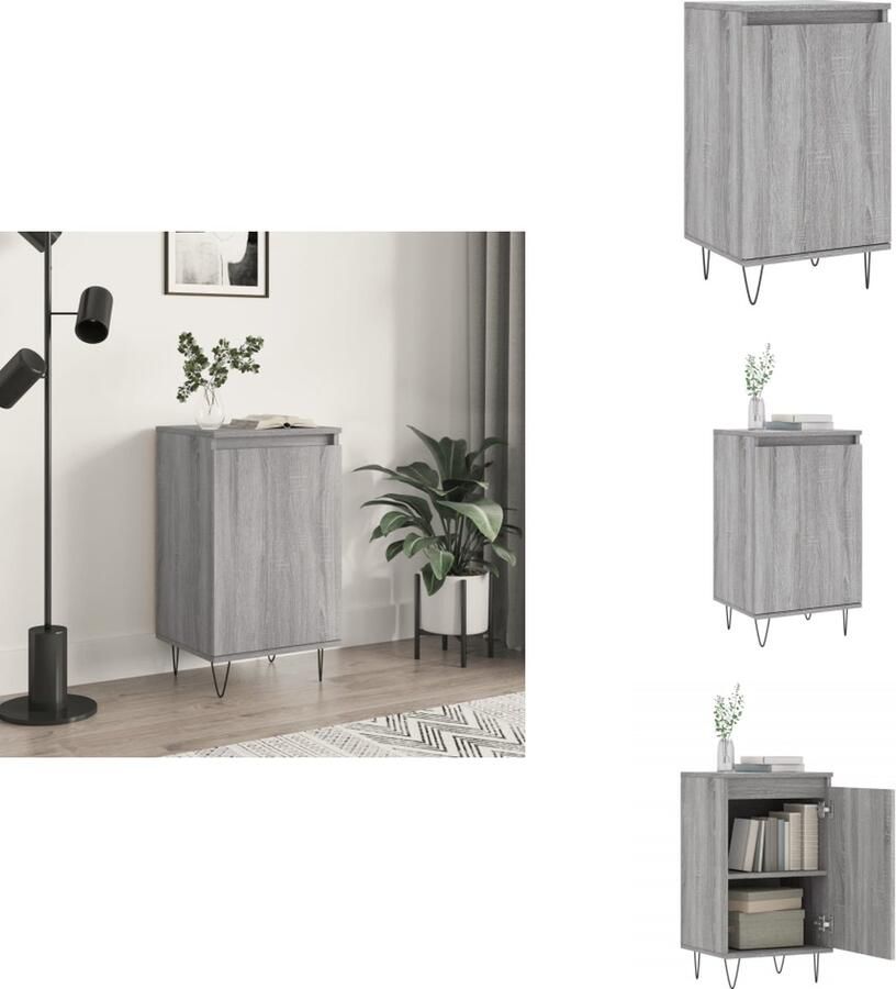 VidaXL Dressoir Trendy Meubelen Afmetingen- 40 x 35 x 70 cm Kleur- Grijs Sonoma Eiken Keukenkast - Foto 3