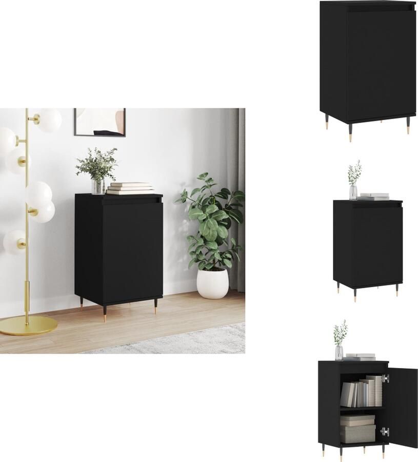 VidaXL Dressoir Dressoirs Kast Wandkast Dressoir 40x35x70 cm bewerkt hout zwart