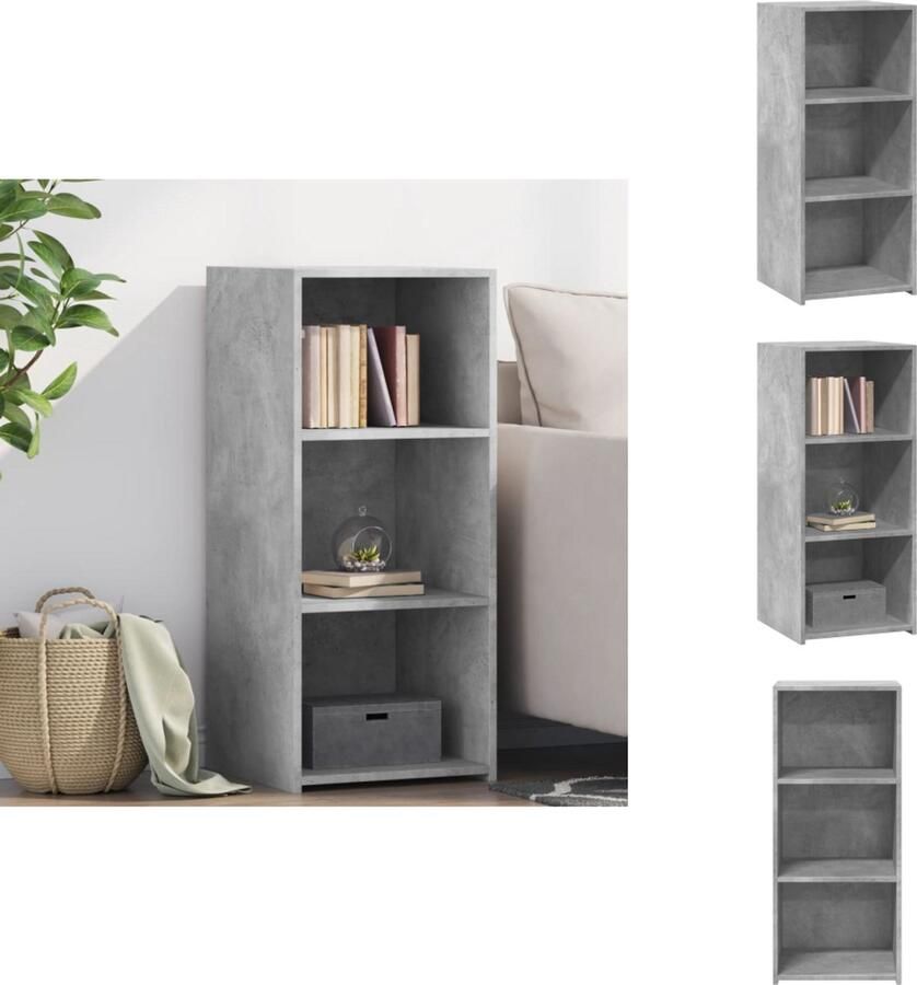 VidaXL Dressoir Dressoirs Kast Wandkast Dressoir 40x41x93 cm bewerkt hout betongrijs