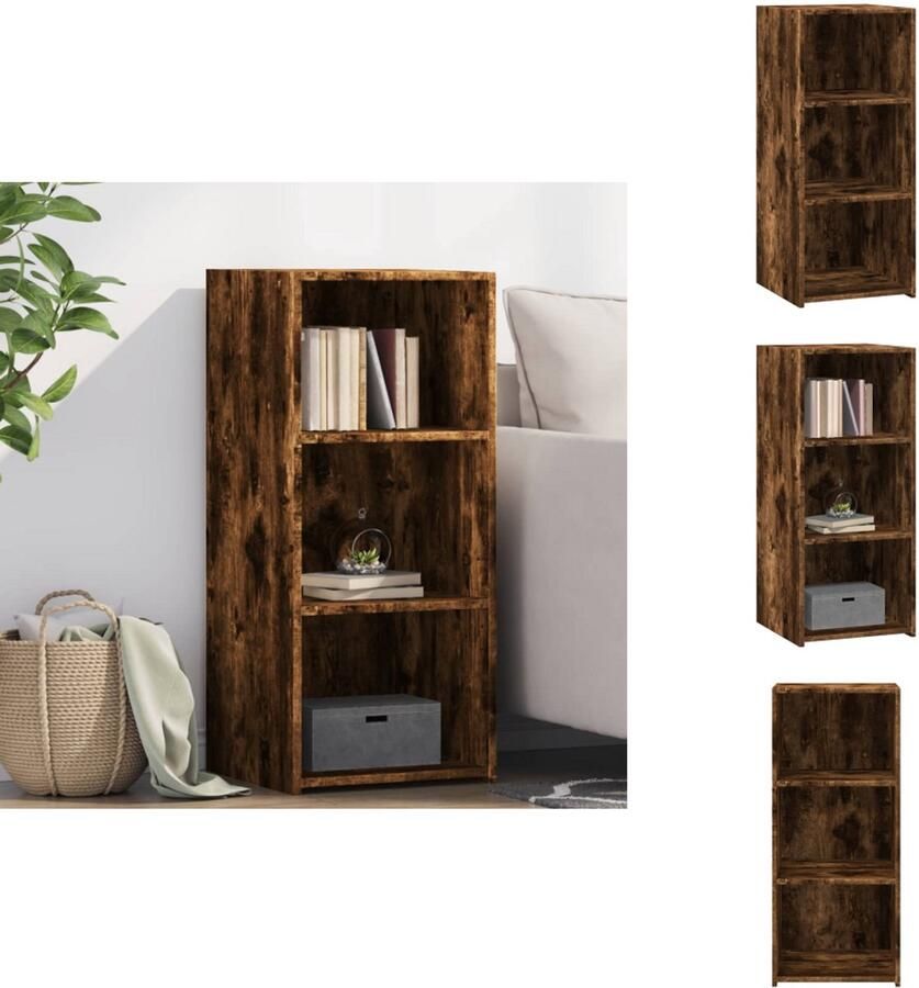 VidaXL Dressoir Dressoirs Kast Wandkast Dressoir 40x41x93 cm bewerkt hout gerookt eikenkleurig