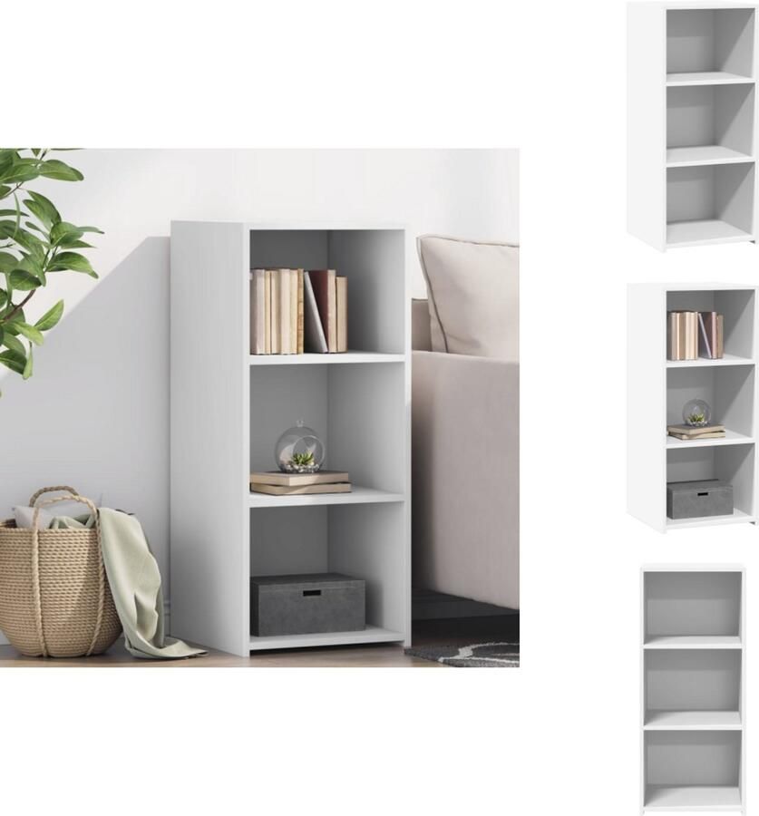 VidaXL Dressoir Dressoirs Kast Wandkast Dressoir 40x41x93 cm bewerkt hout wit