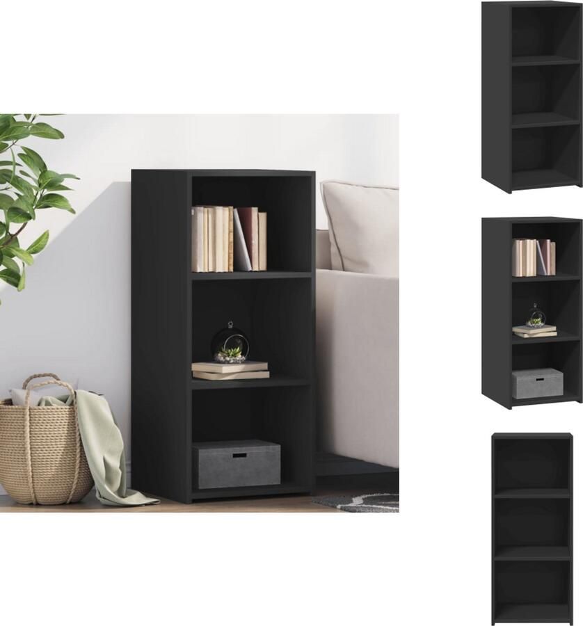 VidaXL Dressoir Dressoirs Kast Wandkast Dressoir 40x41x93 cm bewerkt hout zwart