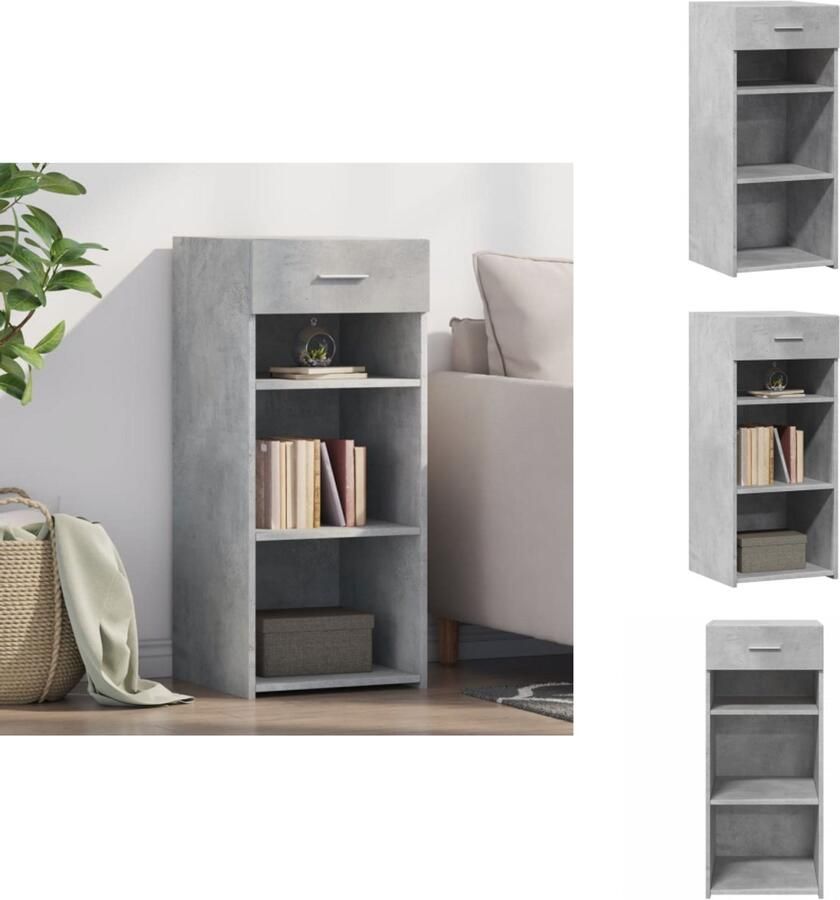 VidaXL Dressoir Dressoirs Kast Wandkast Dressoir 40x42 5x93 cm bewerkt hout betongrijs