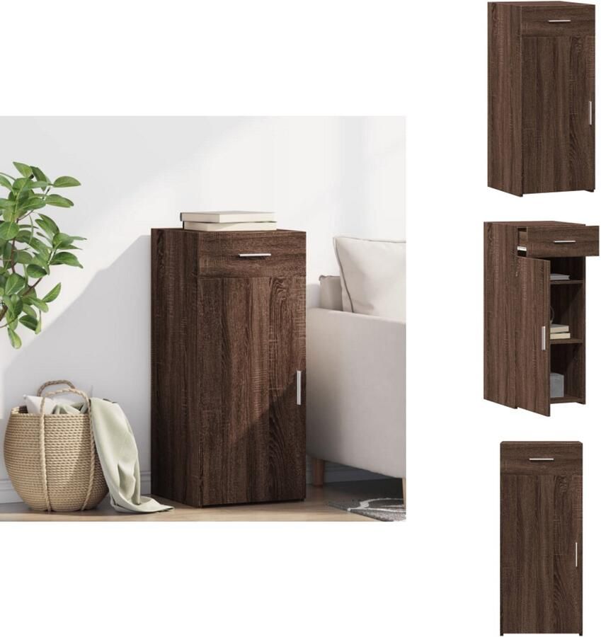 VidaXL Dressoir Dressoirs Kast Wandkast Dressoir 40x42 5x93 cm bewerkt hout bruin eikenkleur