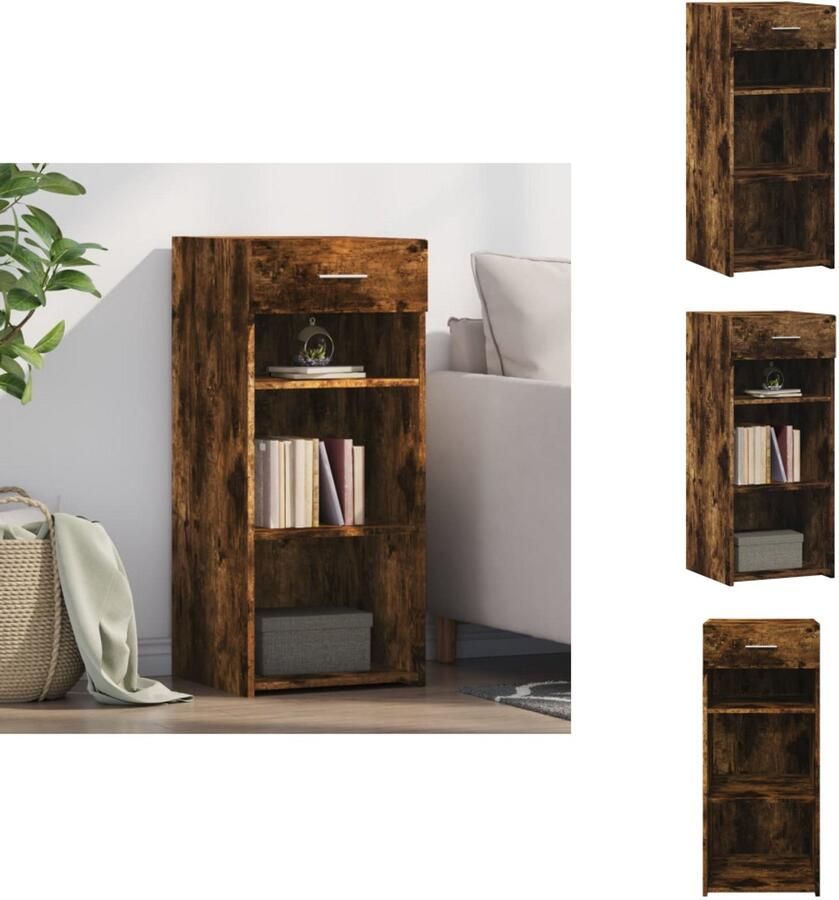 VidaXL Dressoir Dressoirs Kast Wandkast Dressoir 40x42 5x93 cm bewerkt hout gerookt eikenkleurig - Foto 2