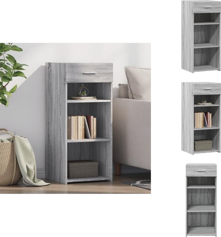 VidaXL Dressoir Dressoirs Kast Wandkast Dressoir 40x42 5x93 cm bewerkt hout grijs sonoma eikenkleur