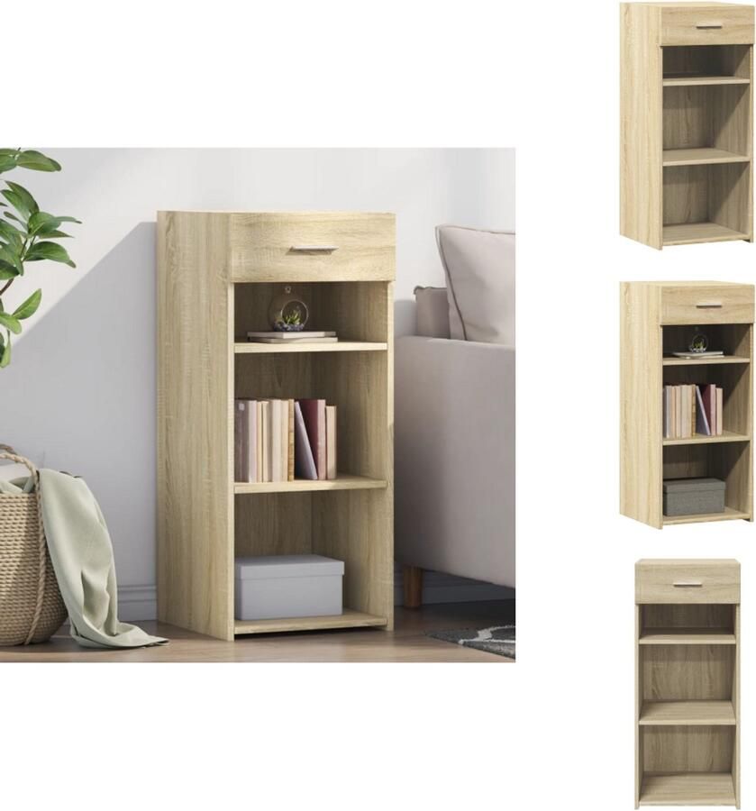 VidaXL Dressoir Dressoirs Kast Wandkast Dressoir 40x42 5x93 cm bewerkt hout sonoma eikenkleurig