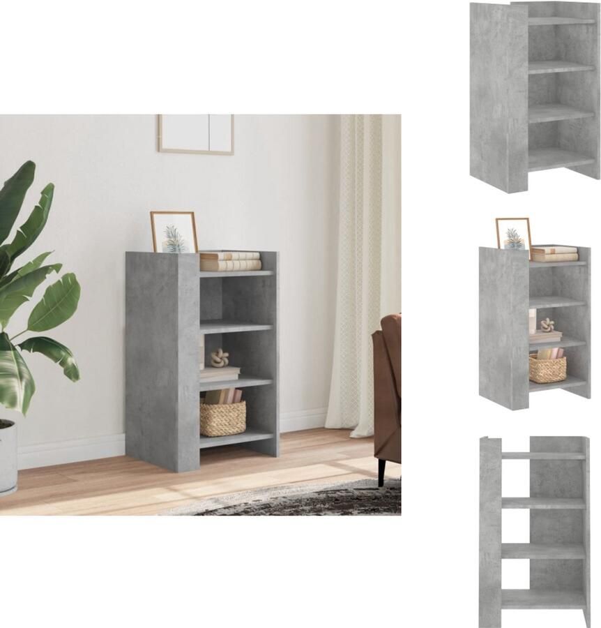 VidaXL Dressoir Dressoirs Kast Wandkast Dressoir 45x35x75 cm bewerkt hout betongrijs