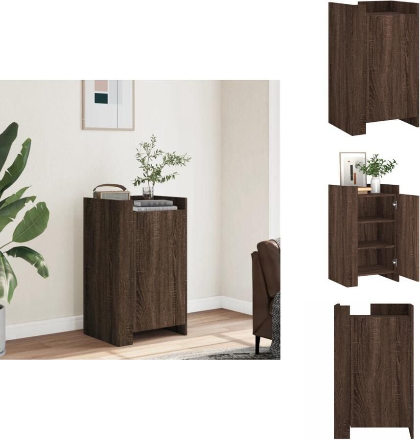 VidaXL Dressoir Dressoirs Kast Wandkast Dressoir 45x35x75 cm bewerkt hout bruin eikenkleurig