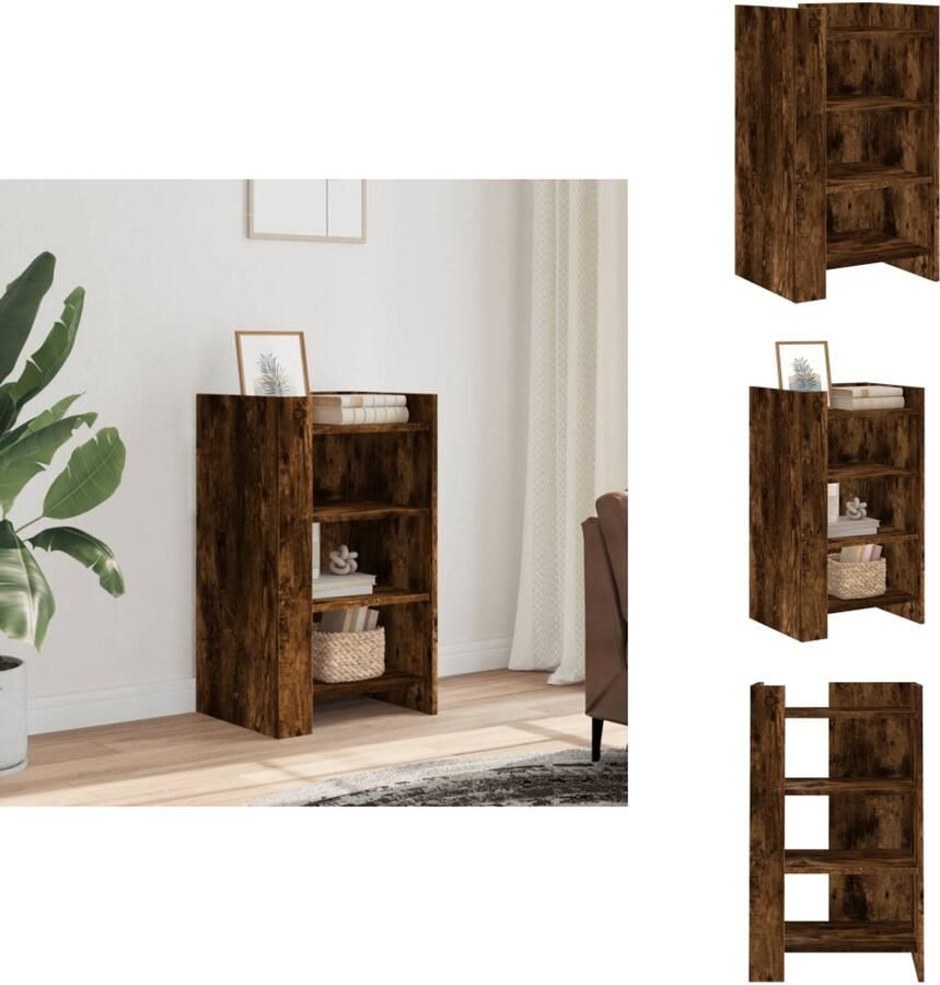 VidaXL Dressoir Dressoirs Kast Wandkast Dressoir 45x35x75 cm bewerkt hout gerookt eiken