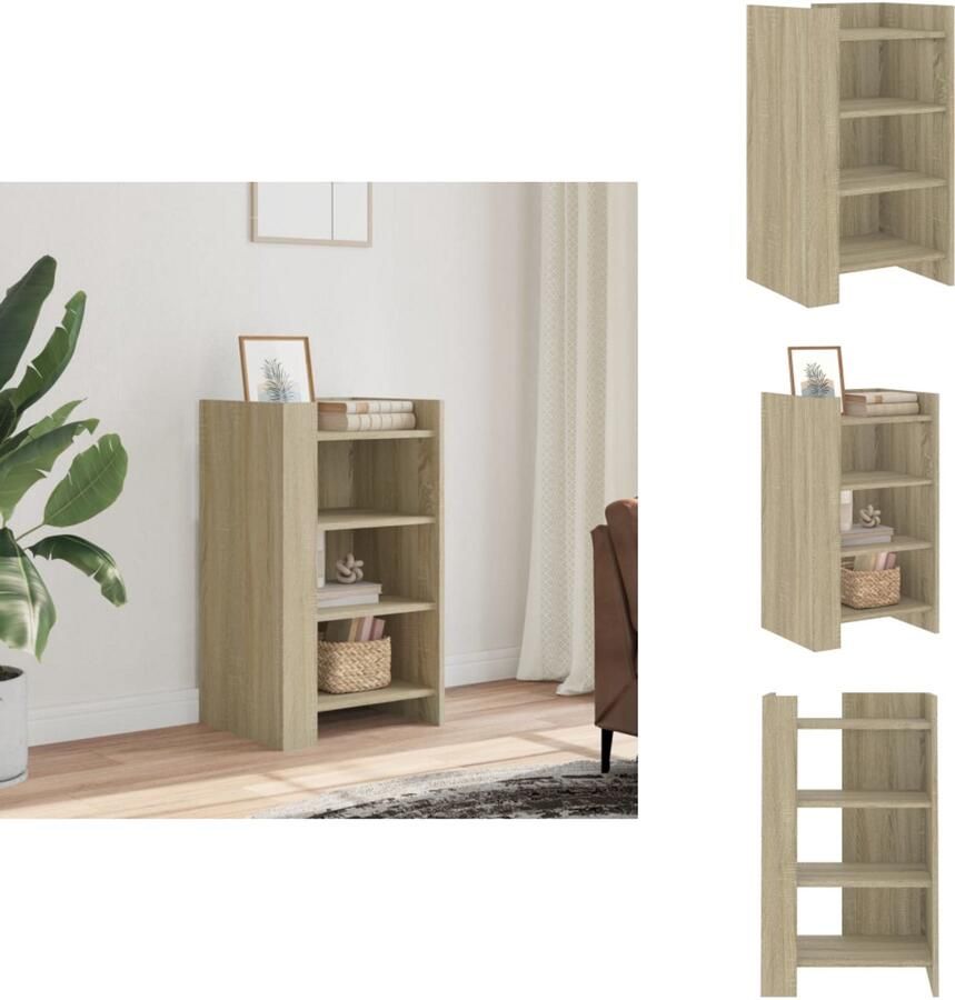 VidaXL Dressoir Dressoirs Kast Wandkast Dressoir 45x35x75 cm bewerkt hout sonoma eikenkleurig