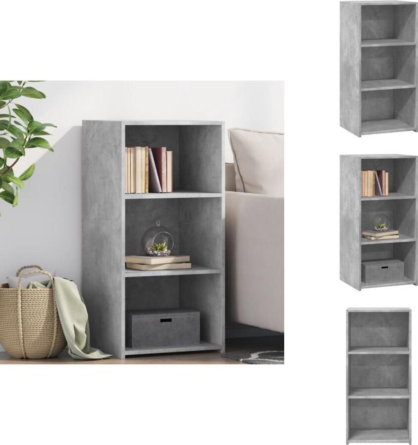 VidaXL Dressoir Dressoirs Kast Wandkast Dressoir 45x41x93 cm bewerkt hout betongrijs