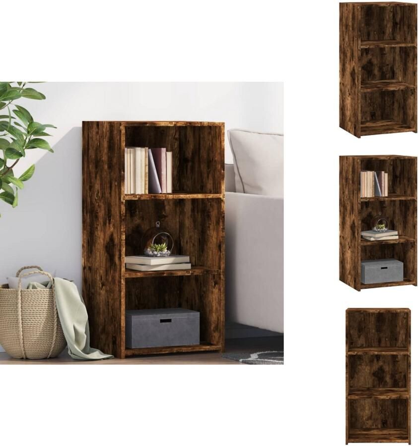 VidaXL Dressoir Dressoirs Kast Wandkast Dressoir 45x41x93 cm bewerkt hout gerookt eikenkleurig