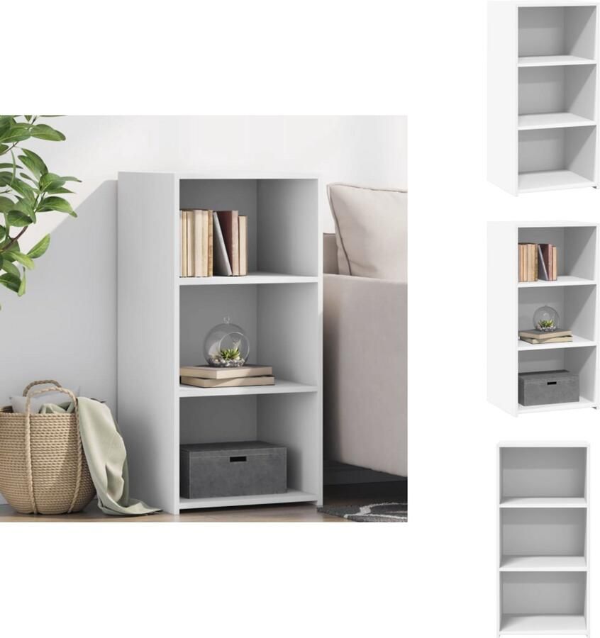 VidaXL Dressoir Dressoirs Kast Wandkast Dressoir 45x41x93 cm bewerkt hout wit