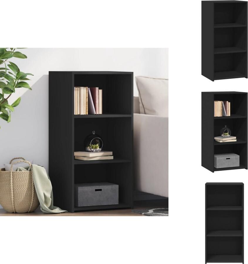 VidaXL Dressoir Dressoirs Kast Wandkast Dressoir 45x41x93 cm bewerkt hout zwart