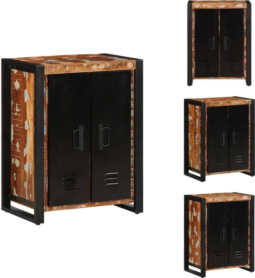VidaXL Dressoir Dressoirs Kast Wandkast Dressoir 55x35x70 cm massief gerecycled hout meerkleurig