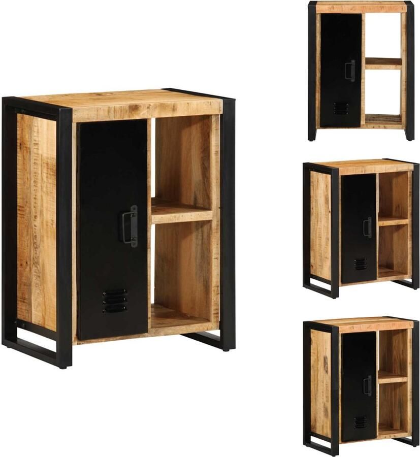 VidaXL Dressoir Dressoirs Kast Wandkast Dressoir 55x35x70 cm massief ruw mangohout