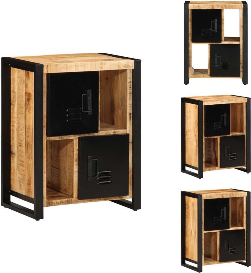 VidaXL Dressoir 55x35x70 cm massief ruw mangohout