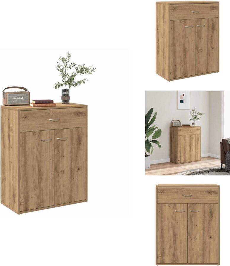 VidaXL Dressoir Dressoirs Kast Wandkast Dressoir 60x30x75 cm bewerkt hout artisanaal eikenkleurig