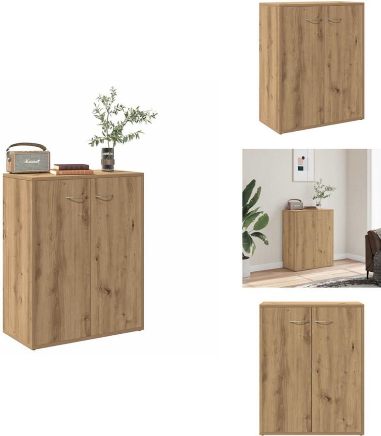VidaXL Dressoir Dressoirs Kast Wandkast Dressoir 60x30x75 cm bewerkt hout artisanaal eikenkleur