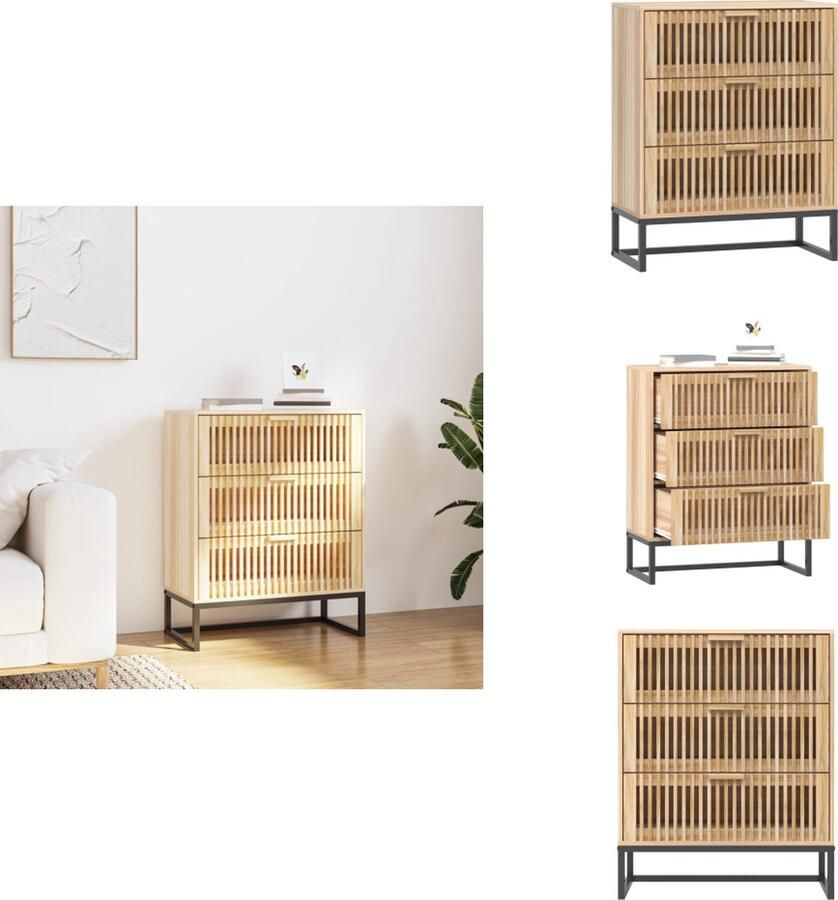 VidaXL Dressoir Dressoirs Kast Wandkast Dressoir 60x30x75 cm bewerkt hout