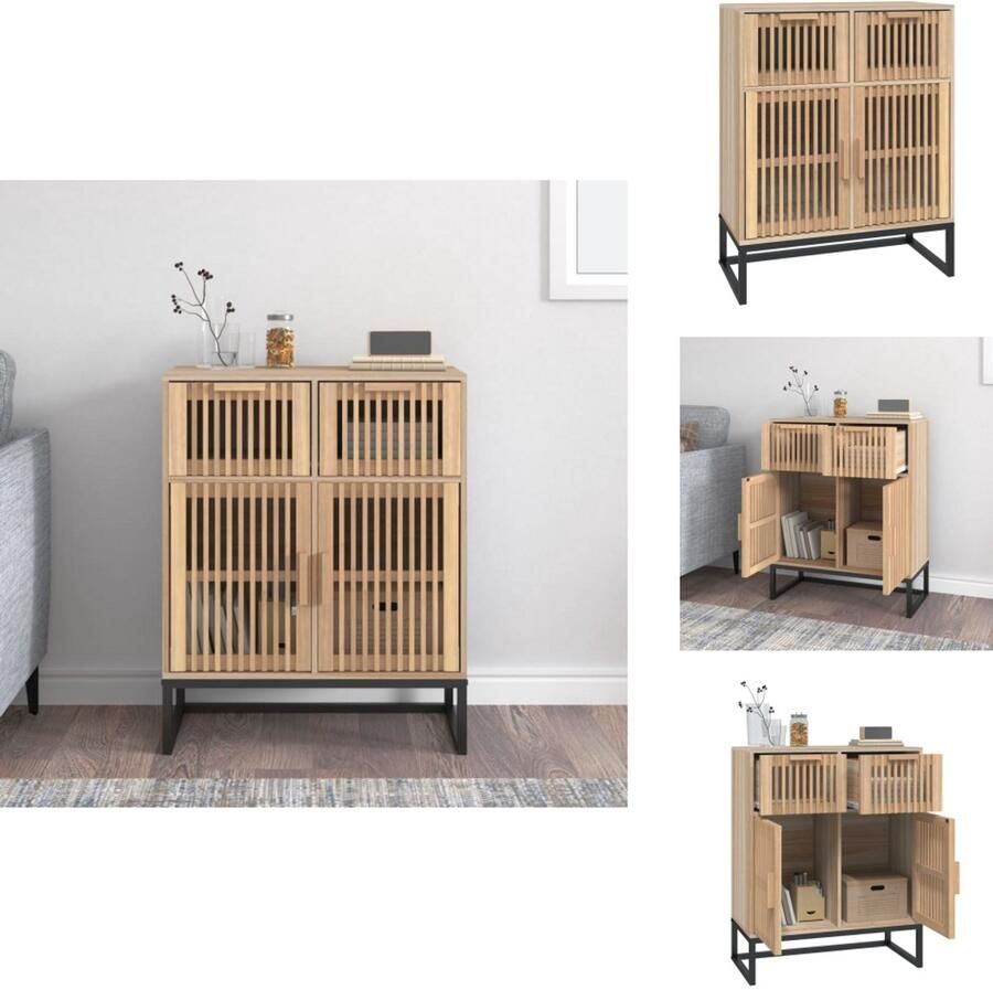 VidaXL Dressoir Dressoirs Kast Wandkast Dressoir 60x30x75 cm bewerkt hout
