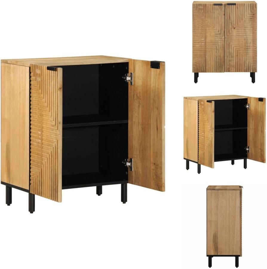 VidaXL Dressoir Dressoirs Kast Wandkast Dressoir 60x33x75 cm massief mangohout bruin
