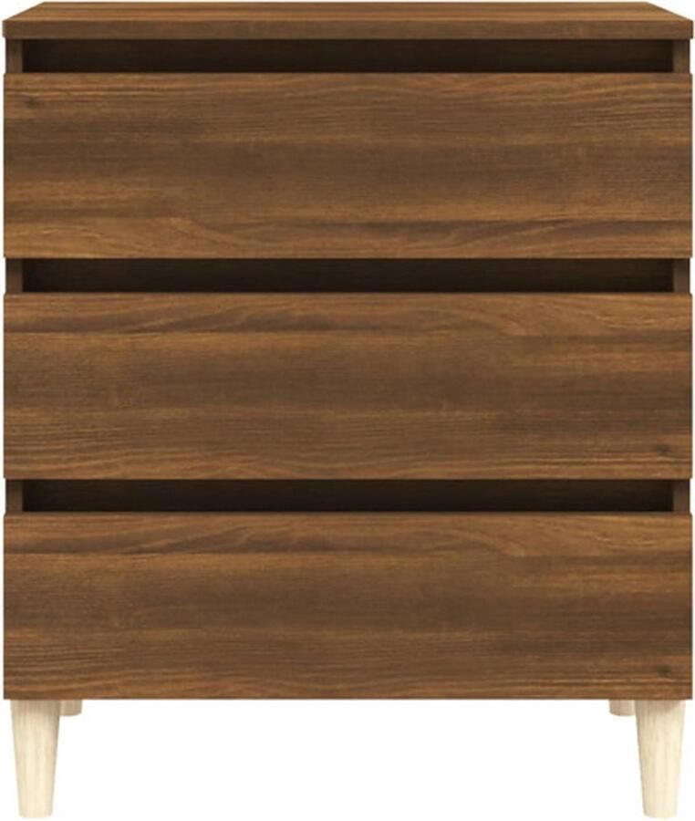 VidaXL Dressoir Dressoirs Kast Wandkast Dressoir 60x35x69 cm bewerkt hout bruineikenkleurig - Foto 2