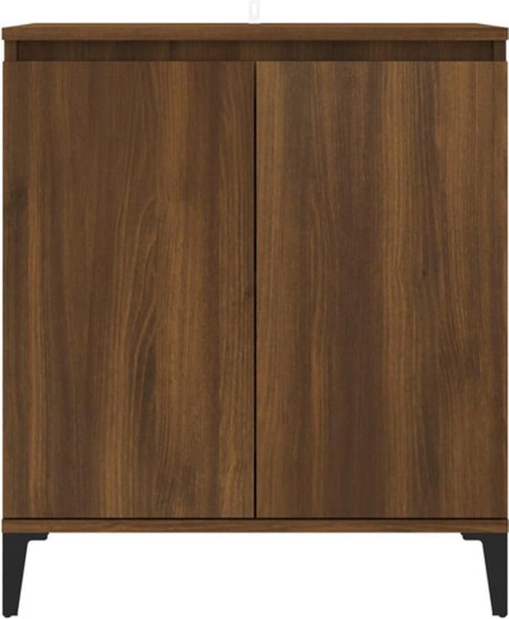 VidaXL Dressoir Dressoirs Kast Wandkast Dressoir 60x35x70 cm bewerkt hout bruineikenkleurig - Foto 5
