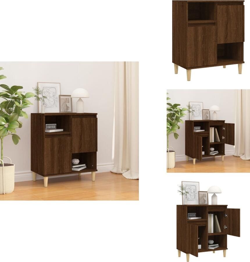 VidaXL Dressoir Dressoirs Kast Wandkast Dressoir 60x35x70 cm bewerkt hout bruineikenkleurig