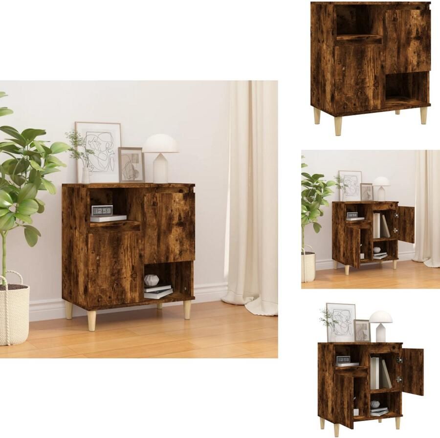 VidaXL Dressoir Dressoirs Kast Wandkast Dressoir 60x35x70 cm bewerkt hout gerookt eikenkleurig