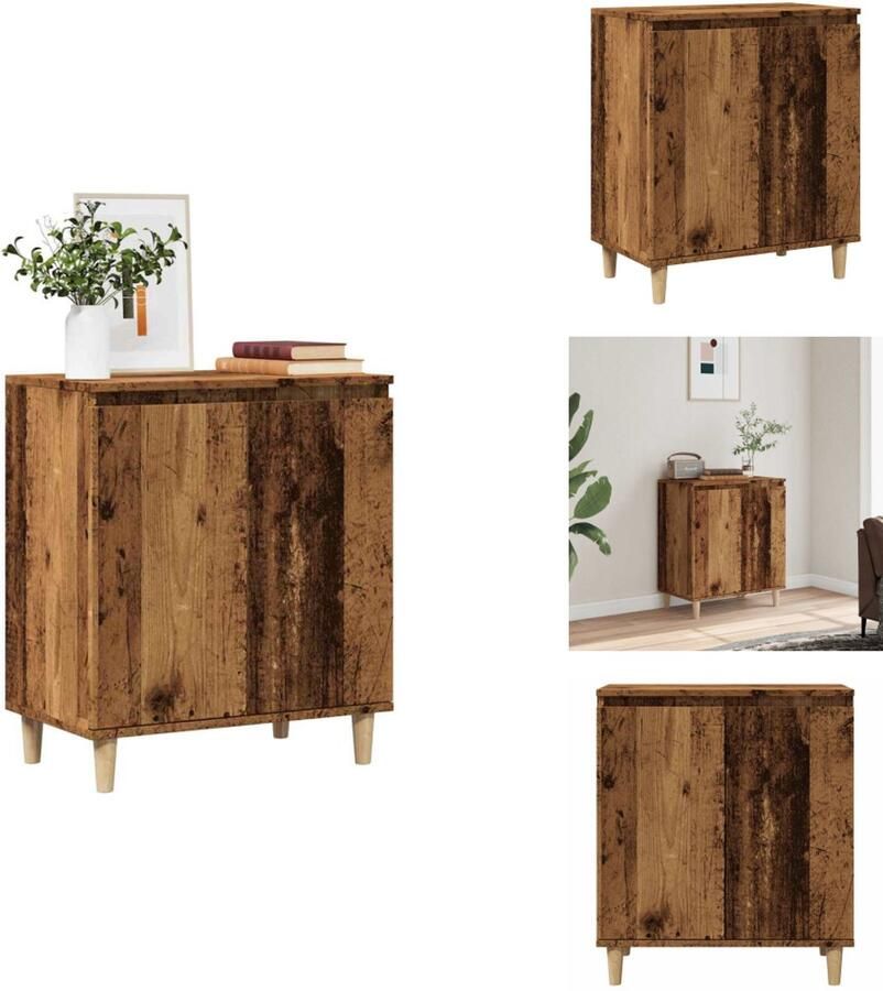 VidaXL Dressoir Dressoirs Kast Wandkast Dressoir 60x35x70 cm bewerkt hout oud houtkleurig