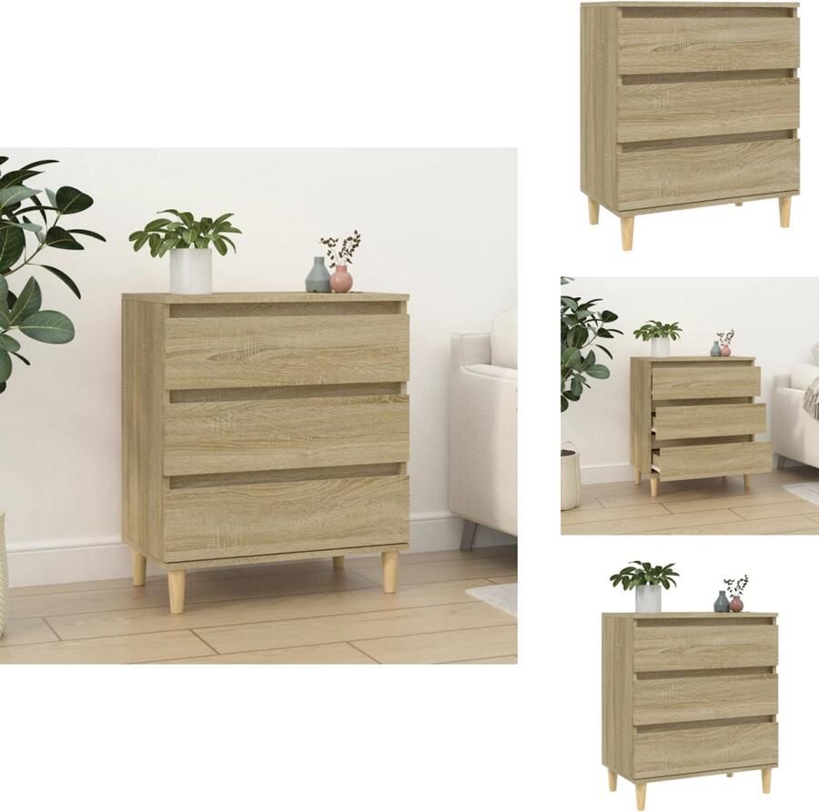 VidaXL Dressoir Dressoirs Kast Wandkast Dressoir 60x35x70 cm bewerkt hout sonoma eikenkleurig
