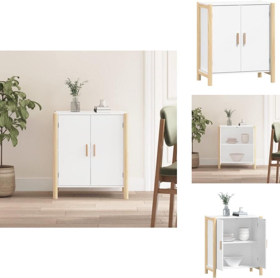 VidaXL Dressoir Dressoirs Kast Wandkast Dressoir 62x38x70 cm bewerkt hout wit