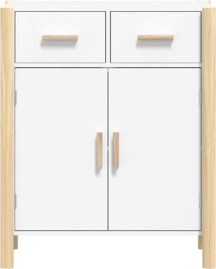 VidaXL Dressoir Dressoirs Kast Wandkast Dressoir 62x38x75 cm bewerkt hout wit