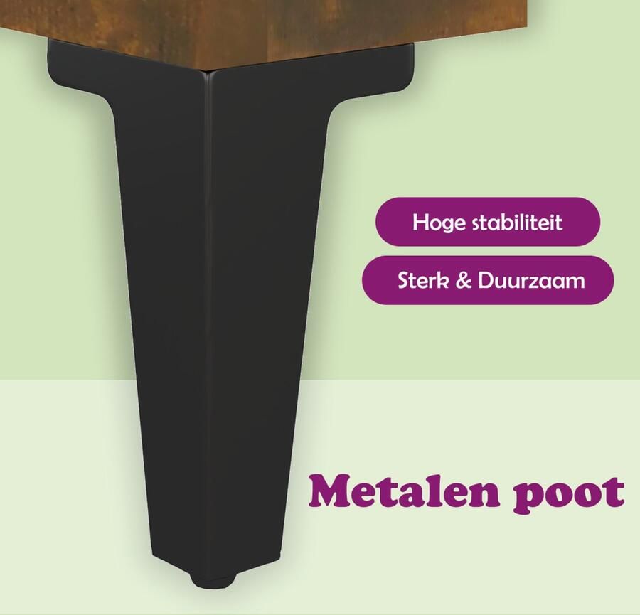 VidaXL Dressoir Dressoirs Kast Wandkast Dressoir 69 5x34x90 cm bewerkt hout gerookt eikenkleurig