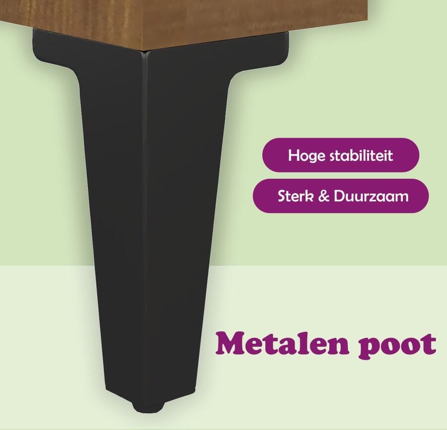 VidaXL Dressoir Bruineiken 34.5 x 34 x 90 cm Praktisch en trendy meubel van hoogwaardig bewerkt hout Voldoende opbergruimte Monteren aan wand vereist Inclusief montagehandleiding Shop nu! Keukenkast - Foto 3