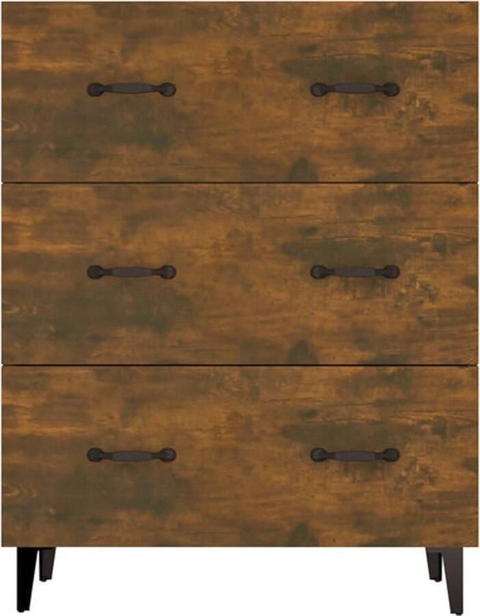 VidaXL Dressoir Dressoirs Kast Wandkast Dressoir 69 5x34x90 cm bewerkt hout gerookt eikenkleurig