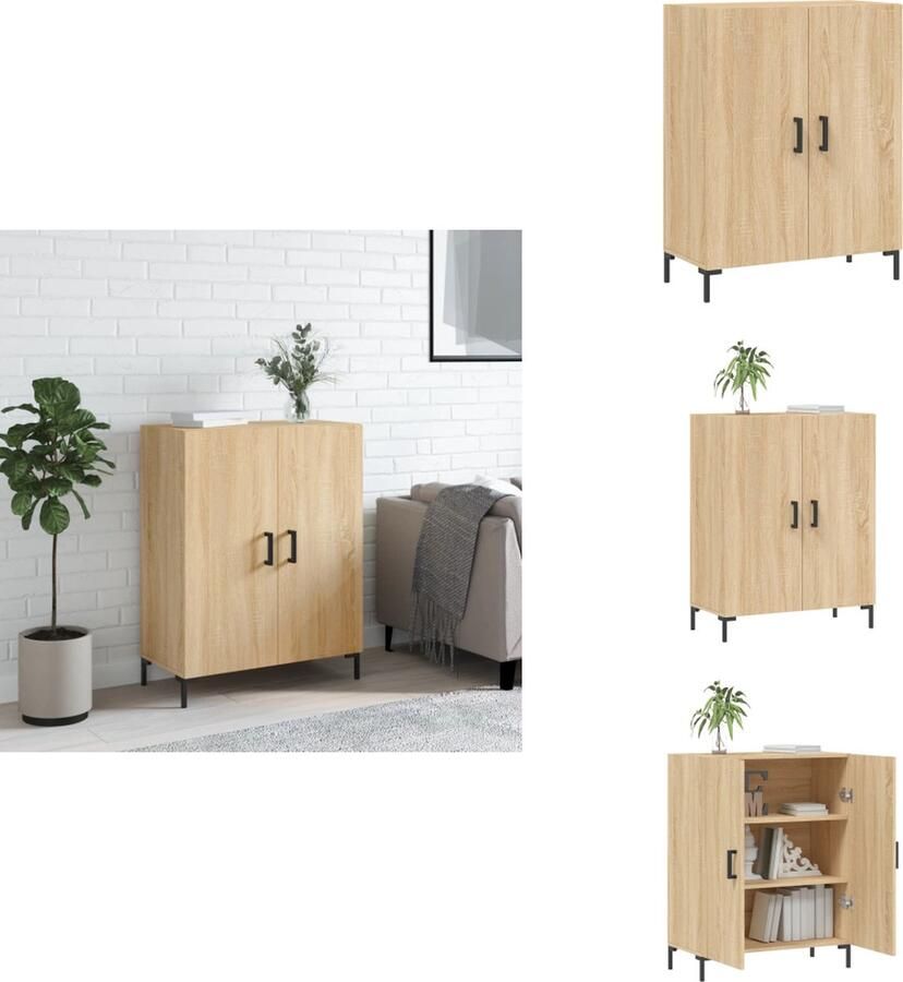 VidaXL Dressoir Dressoirs Kast Wandkast Dressoir 69 5x34x90 cm bewerkt hout sonoma eikenkleurig
