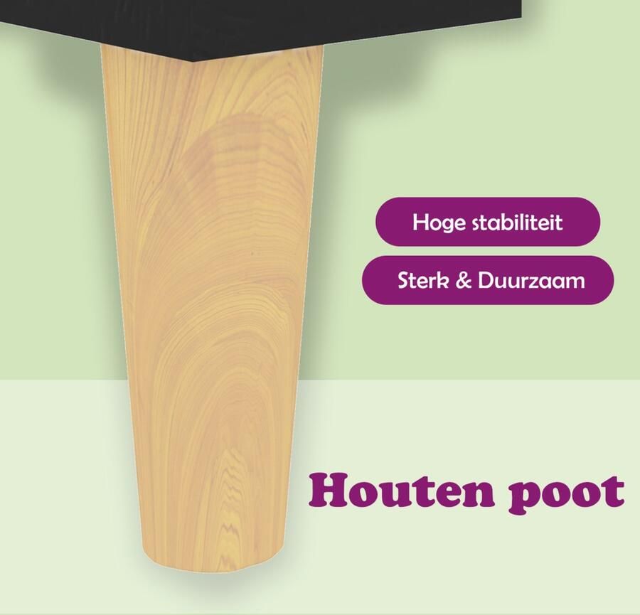 The Living Store Dressoir 100x36x60 cm bewerkt hout zwart Dressoir Houten Dressoir Black Furniture Tv Stand Salontafel - Foto 3