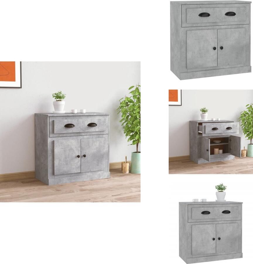VidaXL Dressoir Dressoirs Kast Wandkast Dressoir 70x35 5x67 5 cm bewerkt hout betongrijs