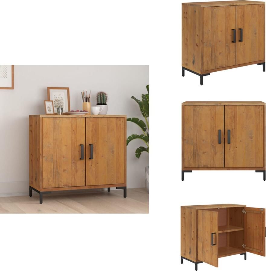 VidaXL Dressoir Dressoirs Kast Wandkast Dressoir 75x35x70 cm gerecycled massief grenenhout bruin