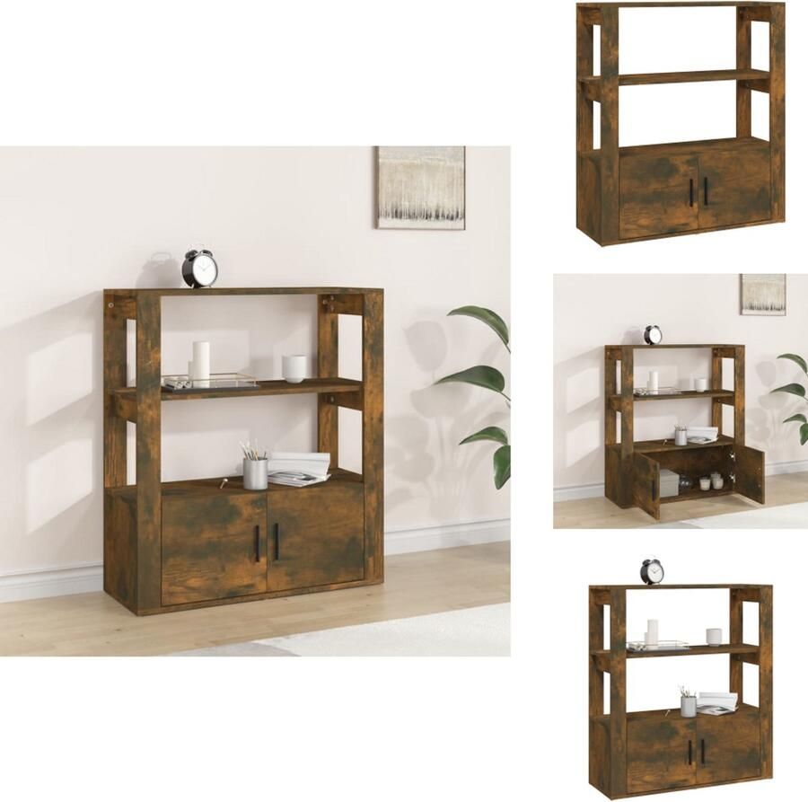 VidaXL Dressoir Dressoirs Kast Wandkast Dressoir 80x30x90 cm bewerkt hout gerookt eikenkleurig