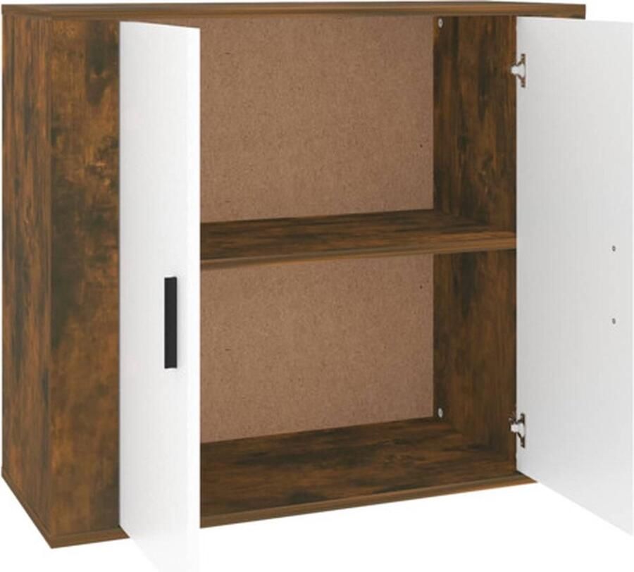 VidaXL Dressoir Dressoirs Kast Wandkast Dressoir 80x33x70 cm bewerkt hout gerookt eikenkleurig