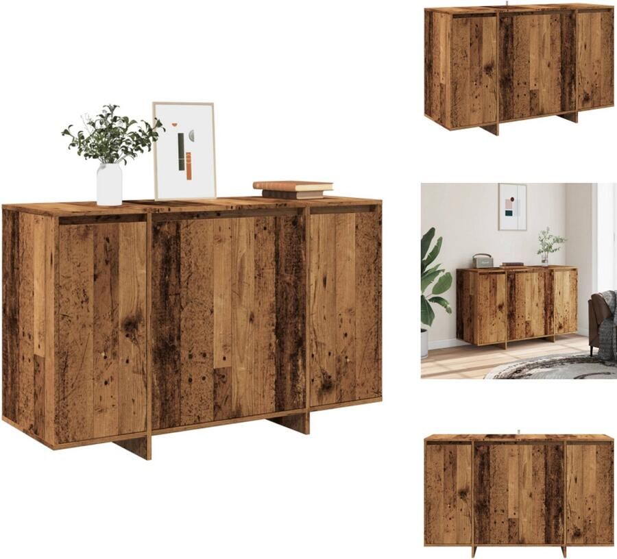 VidaXL Dressoir Dressoirs Opbergkast Buffet Dressoir 120x41x75 cm bewerkt hout oud houtkleurig
