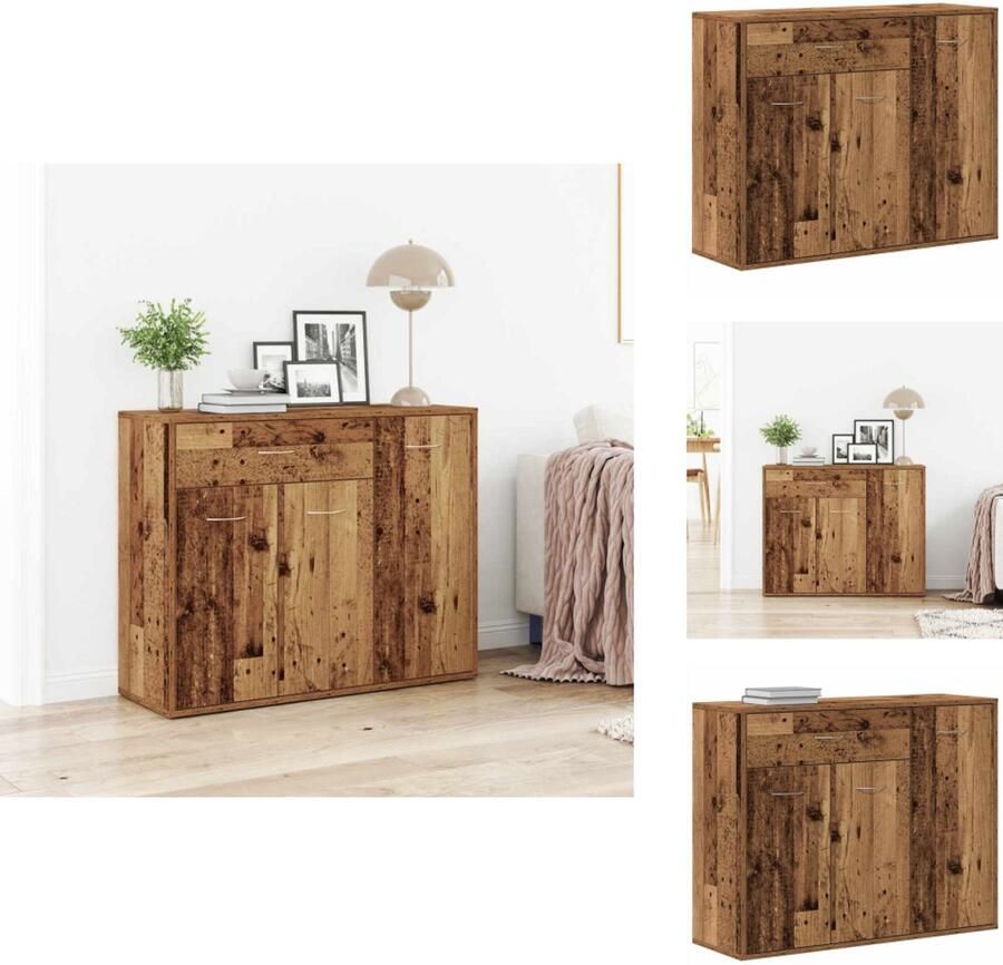 VidaXL Dressoir Dressoirs Opbergkast Buffet Dressoir 88x30x70 cm spaanplaat oud hout