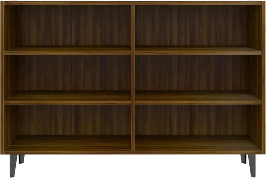 VidaXL Dressoir Dressoirs Opbergkast Buffetkast Dressoir 103-5x35x70 cm bewerkt hout bruineikenkleurig - Foto 2