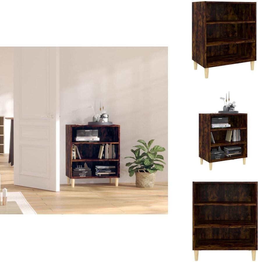 VidaXL Dressoir Dressoirs Opbergkast Buffetkast Dressoir 57x35x70 cm bewerkt hout gerookt eikenkleurig